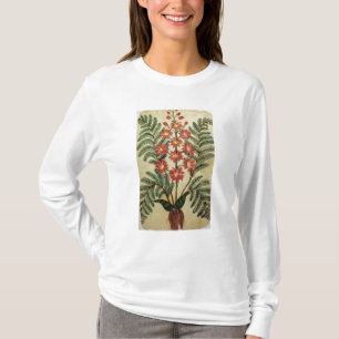 T-shirt Fougère avec les fleurs rouges et jaunes