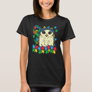 T-shirt Foulard à énigme léopard hibou Mignon Sensibilisat
