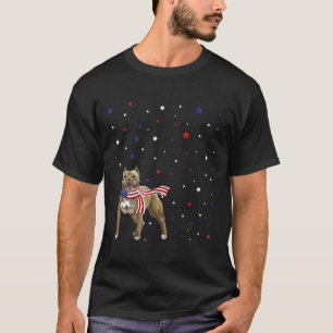 T-shirt Foulard Pitbull Drapeau Américain Patriotique