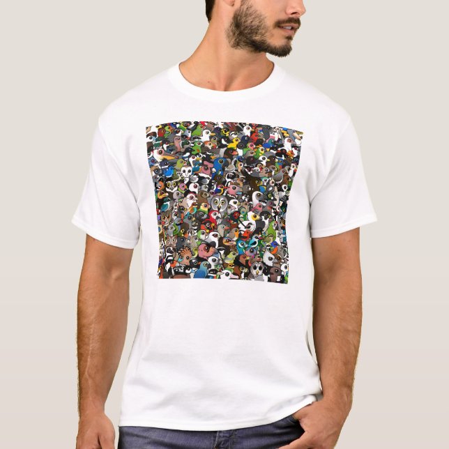 T-shirt Foule de Birdorable (Devant)