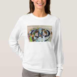 T-shirt Foules se réunissant aux fontaines chez Hall de