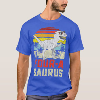 T-shirt Four a Saurus Birthday T