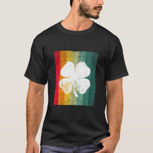 T-shirt Four Leaf Clover Vintage Saint Patrick Day Cadeau
