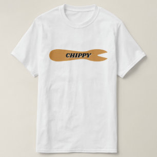 T-shirt Fourchette en bois de magasin de poissons et de