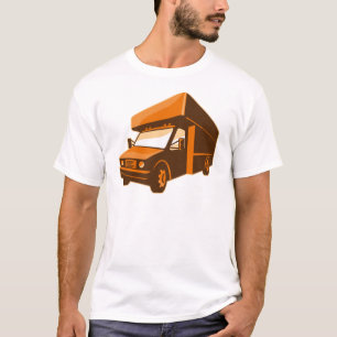 T-shirt fourgon de livraison mobile de camion rétro