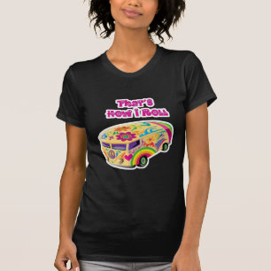 T-shirt fourgon hippie rétro comment je roule