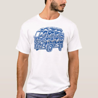 T-shirt Fourgonnette de camping vintage montagne