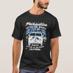 T-shirt Fourgonnette de surf Catch the Waves