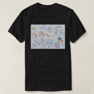 T-shirt Fournitures scolaires de rentrée des classes, Écol