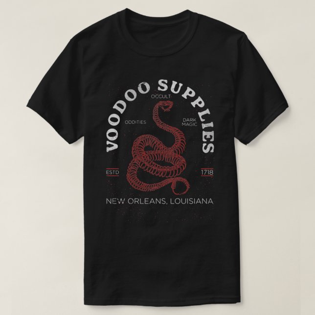 T-shirt Fournitures Voodoo Nouvelle-Orléans Louisiane, Occ (Design devant)