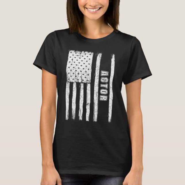 T-shirt Fourth of July  for Men American Flag Actor (Devant)