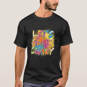 T-shirt Fous de lueur tenue Retro Colorful Fête Naissance