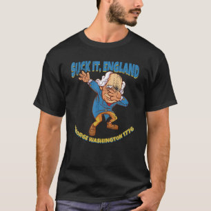 T-shirt Fous-le Angleterre George Washington 1776   4 Juil