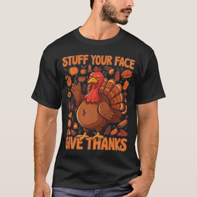 T-shirt Fous Votre Visage, Donnez Merci - Un Jeu De Gâteau (Devant)