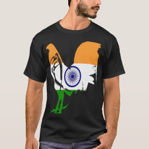 T-shirt Fowl Inde Drapeau indien coq de gaff coq Gamefowl