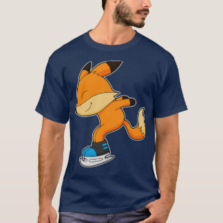 T-shirt Fox À Patinage Sur Glace Avec Patins Sur Glace