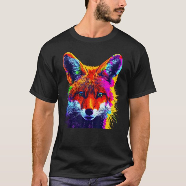 T-shirt Fox Artwork  Animal  Animal Fox 6 (Devant)