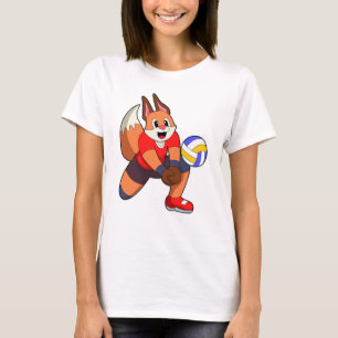 T-shirt Fox at Volleyball Sports