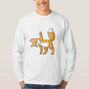 T-shirt Fox au Yoga Stretching