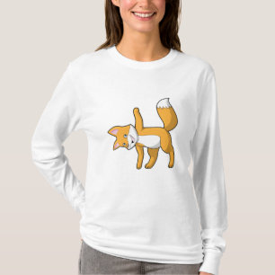 T-shirt Fox au Yoga Stretching