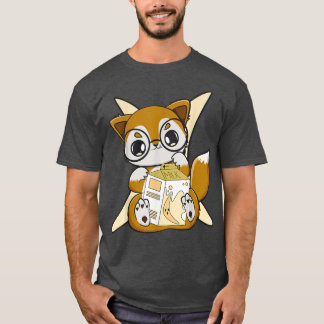 T-shirt Fox Boit Banana Milk Bubble Tea Pour Boba Lover