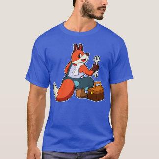T-shirt Fox comme ingénieur mécanicien avec boîte à outils
