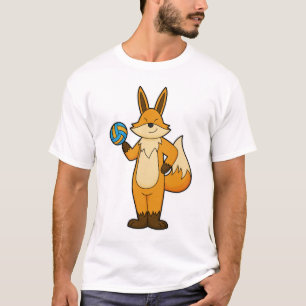 T-shirt Fox comme joueur de volleyball avec volleyball