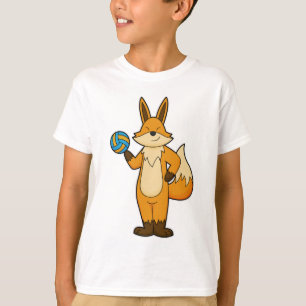 T-shirt Fox comme joueur de volleyball avec volleyball