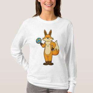 T-shirt Fox comme joueur de volleyball avec volleyball