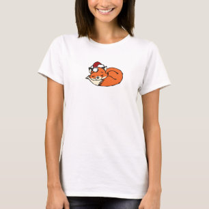 T-shirt Fox de sommeil de Noël