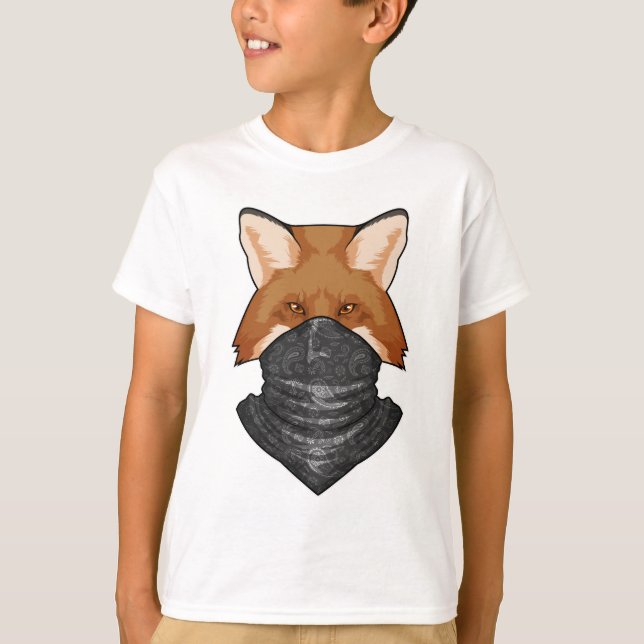 T-shirt Fox en bandit avec Kerchief (Devant)