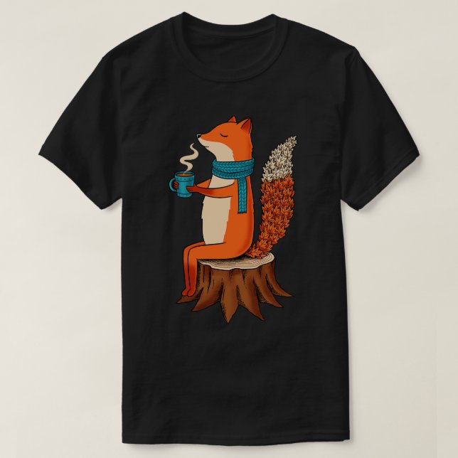 T-shirt Fox et café (Design devant)