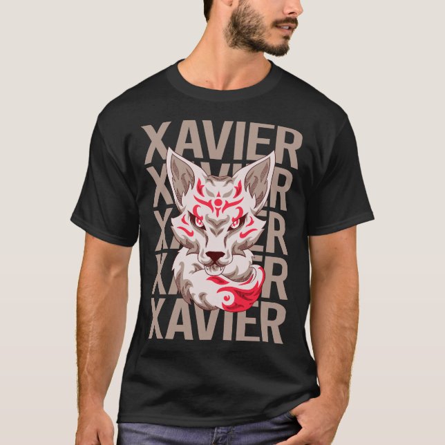 T-shirt Fox Face - Nom Xavier (Devant)