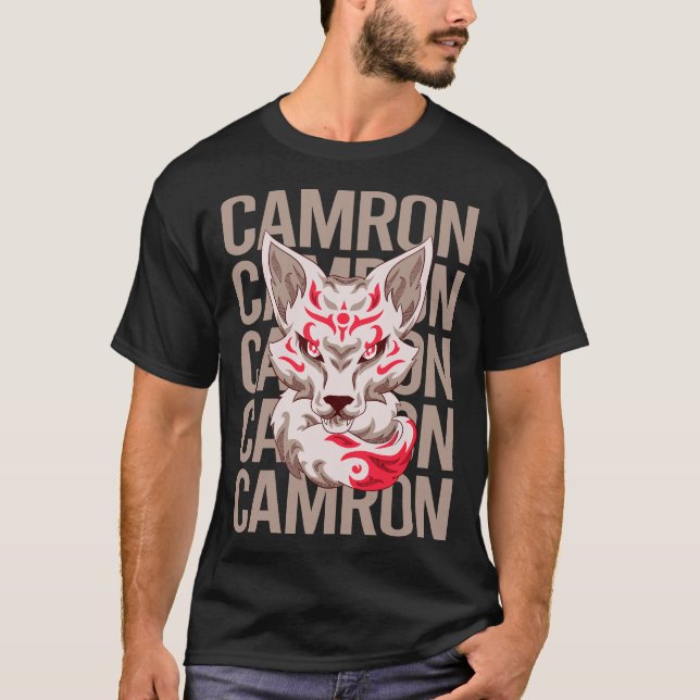 T-shirt Fox Head - Camron Nom (Devant)