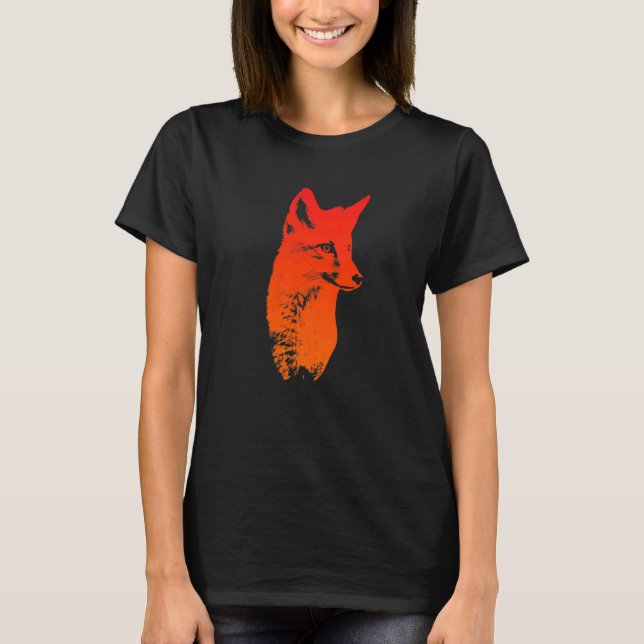 T-shirt Fox head fox fox hunting hunter  1 (Devant)