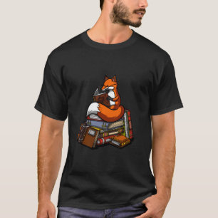 T-shirt Fox Livre Lecture Geek Nerd Funny Librairie Garço