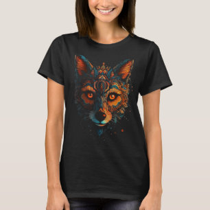 T-shirt Fox Mandala Imaginaire Animal Art - Art Fox