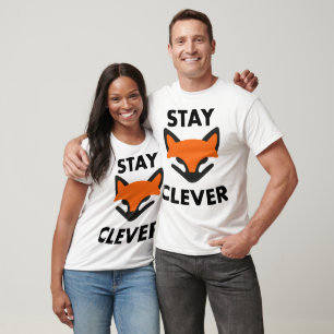 T-shirt Fox Minimaliste Restez Malin
