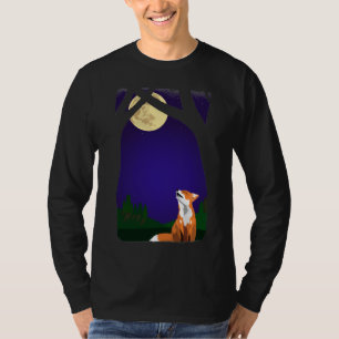 T-shirt fox pleine lune