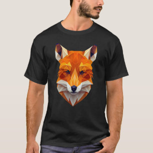 T-shirt Fox Polygon Wild Animal Wildlife Geometr
