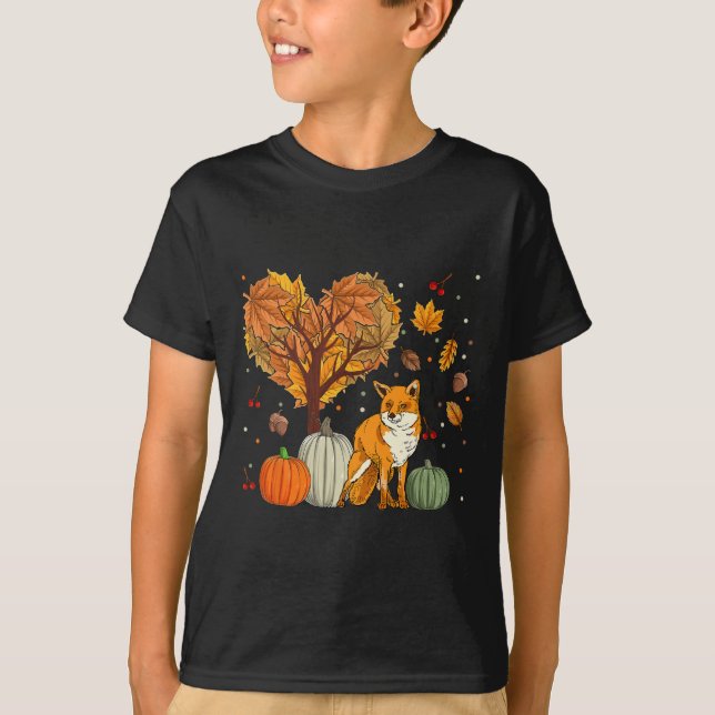 T-shirt Fox Pour Femmes Hommes Animaux Automne Automne Sai (Devant)