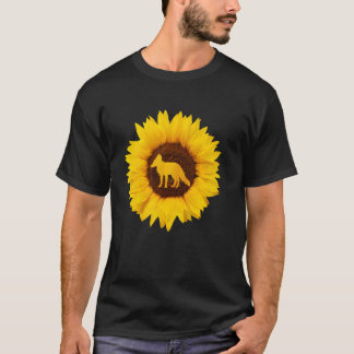 T-shirt Fox Pour Femmes Hommes Vixen Prairie Animal Sunflo