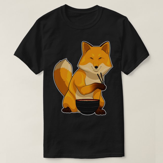 T-shirt Fox Ramen Bowl (Design devant)