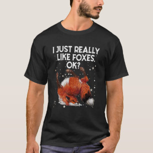 T-shirt Fox T J'Aime Vraiment Foxes Ok Fox