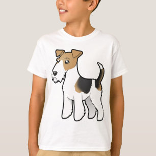 T-shirt Fox Terrier de fil de bande dessinée