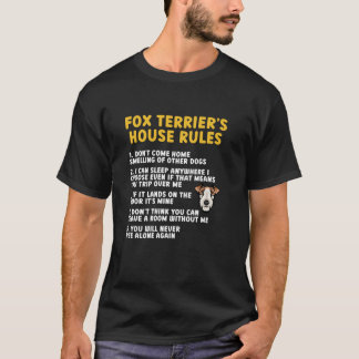 T-shirt Fox Terrier House Règles Fox Terrier Lover Fox Ter