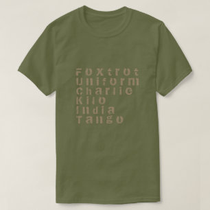 T-shirt Fox-trot, uniforme, Charlie, kilo, Inde, tango
