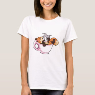 T-shirt Fox with Coffee