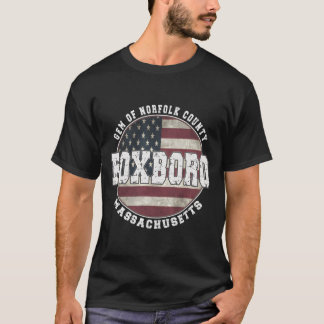T-shirt Foxboro Massachusetts American Flag