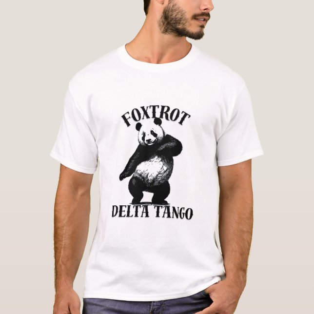 T-shirt Foxtrot Delta Tango Panda (Devant)